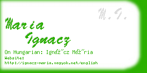 maria ignacz business card